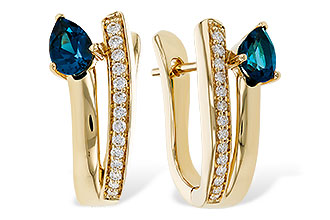 F301-88799: EARR .88 LONDON BLUE TOPAZ 1.08 TGW (6x4MM LBT)