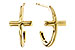 F301-89654: GOLD EARRINGS (14MM)
