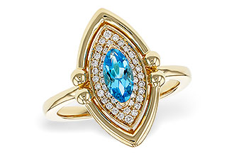 F301-90572: LDS RG .54 BLUE TOPAZ .70 TGW (8x4MM BT)