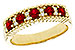 F301-90617: LDS WED RG .60 TW RUBY .72 TGW