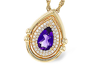 F302-73326: NECKLACE .70 AMETHYST .86 TGW (8x5MM AMY)