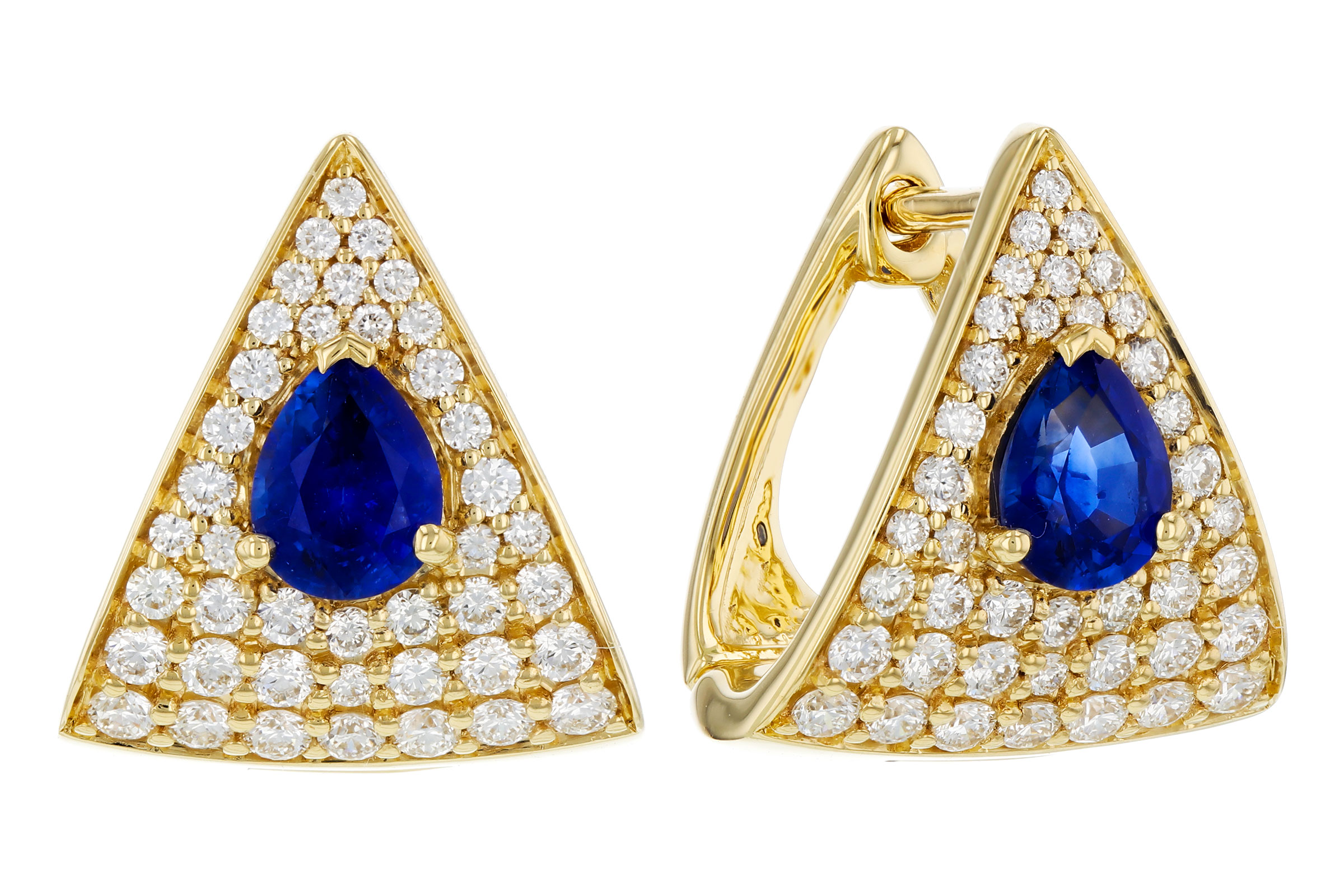 F302-75163: EARRINGS .65 TW SAPPHIRE 1.20 TGW (5x4MM SA)