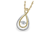G215-54190: NECKLACE .14 BR (YG TRIM)