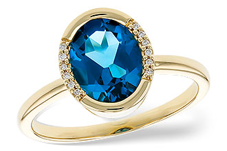 G300-95163: LDS RG 1.90 TW LONDON BLUE TOPAZ 1.93 TGW(9x7 LBT)