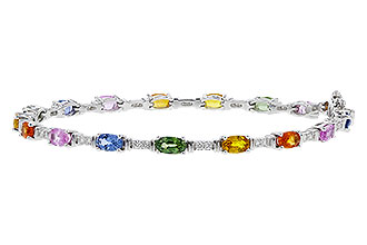 G301-84263: BRACELET 4.76 MULTI-COLOR SAPPH 5.08 TGW (7")