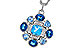 G301-85099: NECKLACE 3.19 TW BLUE TOPAZ 3.25 TGW