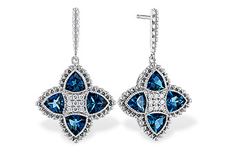 G301-86926: EARRINGS 1.73 LONDON BLUE TOPAZ 1.82 TGW
