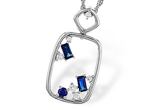 G301-87863: NECKLACE .35 TW SAPPHIRE .46 TGW