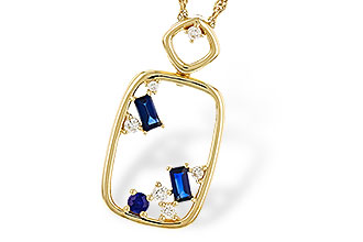 G301-87863: NECKLACE .35 TW SAPPHIRE .46 TGW