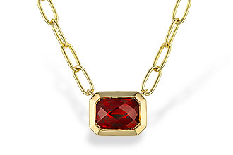 G301-87890: NECKLACE 1.45 GARNET (18")