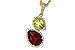 G301-90590: NECKLACE 2.74 SEMI-PREC (GAR,PER) 2.95 TGW