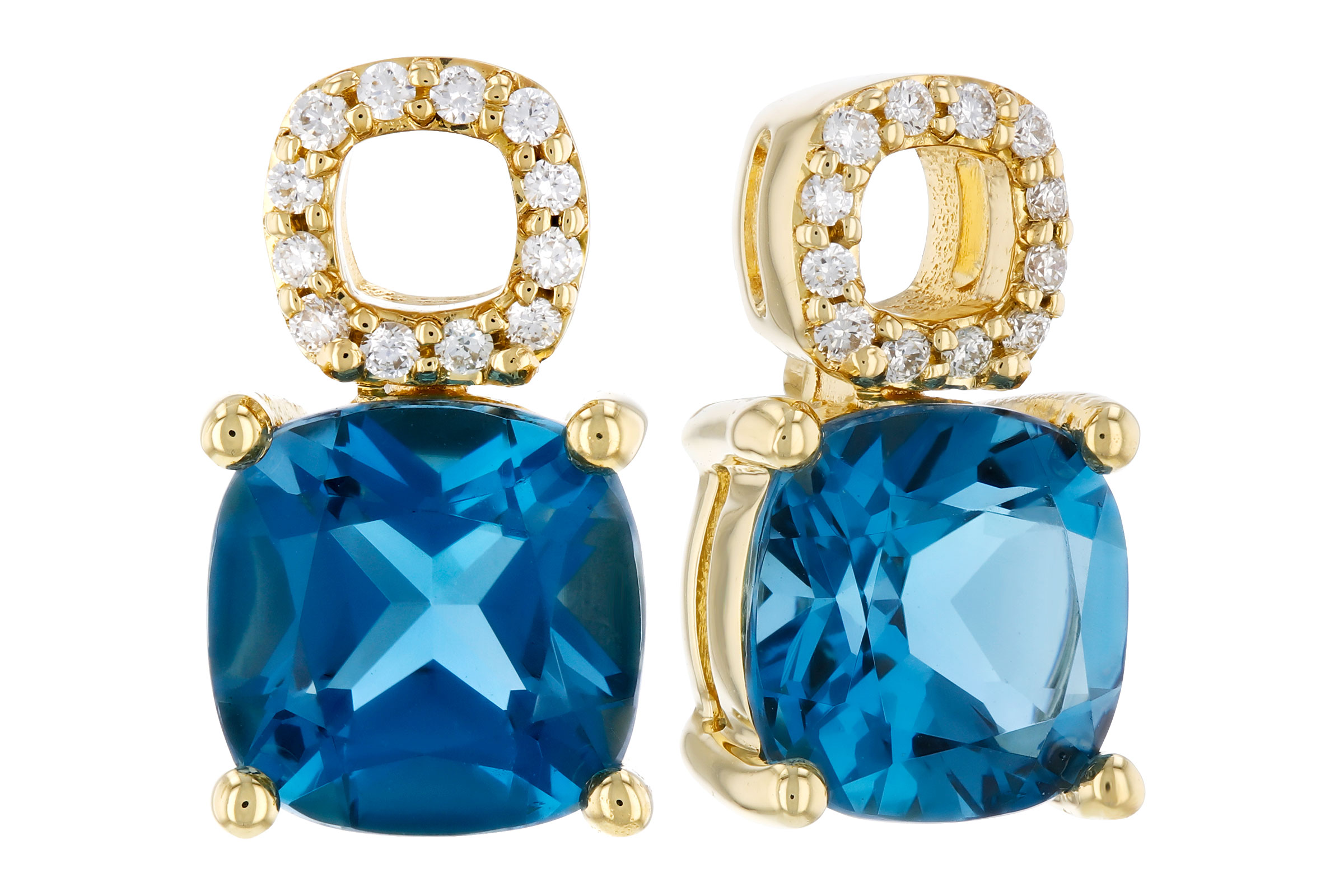 G302-75144: EARR 1.92 TW LONDON BLUE TOPAZ 1.98 TGW (6MM LBT)