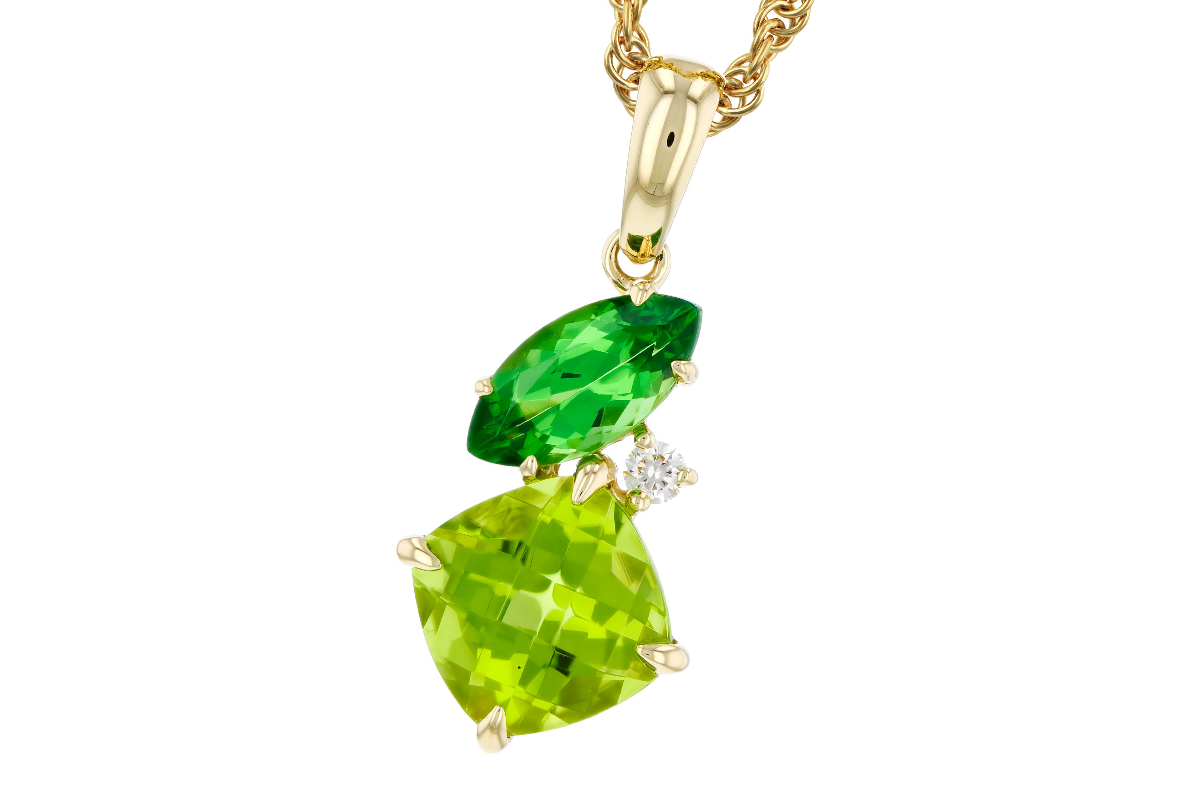 G302-76026: NECKLACE 1.97 TW SEMI-PREC (PER,TSAV) 2.00 TGW