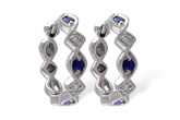 H028-18735: EARRINGS .20 SAPP .25 TGW