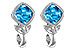 H214-61526: EARR 2.12 BLUE TOPAZ 2.14 TGW
