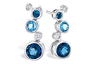 H300-06990: EARR 2.27 BLUE TOPAZ 2.40 TGW