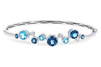 H300-91490: BANGLE 3.95 TW BLUE TOPAZ 4.06 TGW