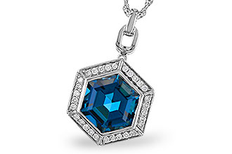 H301-84235: NECK 3.40 LONDON BLUE TOPAZ 3.55 TGW (9MM LBT)