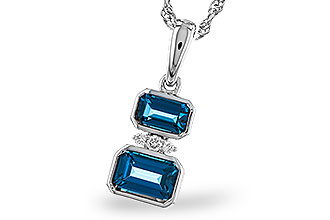 H301-84244: NECK .95 TW LONDON BLUE TOPAZ .98 TGW