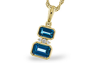 H301-84244: NECK .95 TW LONDON BLUE TOPAZ .98 TGW
