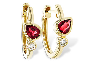 H301-86999: EARRINGS .48 RUBY .54 TGW