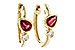 H301-86999: EARRINGS .48 RUBY .54 TGW