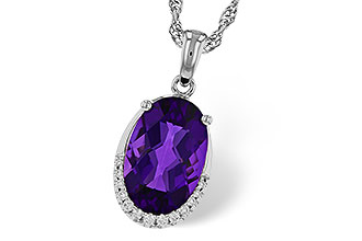 H301-90553: NECKLACE 2.70 AMETHYST 2.76 TGW (12x8MM OV)