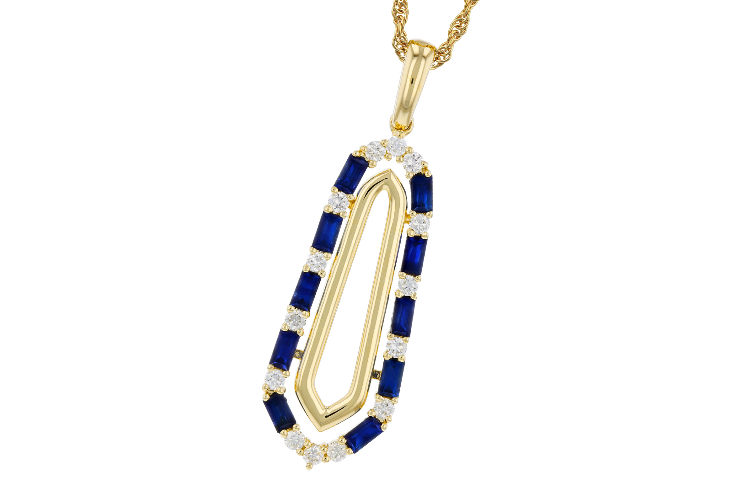 H302-76053: NECKLACE .74 TW SAPPHIRE .94 TGW