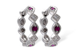 K028-18735: EARRINGS .20 RUBY .25 TGW