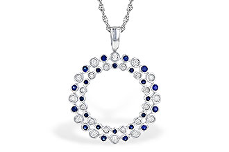 K300-05099: NECKLACE .43 TW SAPP .56 TGW