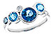 K300-06981: LDS RG 1.40 TW BLUE TOPAZ 1.45 TGW