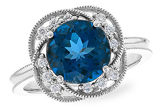 K300-94262: LDS RG 2.90 LONDON BLUE TOPAZ 3.05 TGW (9MM LBT)