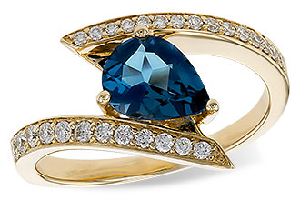 K301-83308: LDS RG 1.04 LONDON BLUE TOPAZ 1.28 TGW (8x6MM)