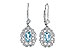 K301-83326: EARRINGS .75 TW AQUA .92 TGW (7x5MM AQUA)