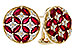 K301-83362: EARRINGS 2.07 TW RUBY 2.37 TGW