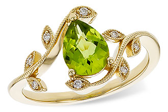K301-84253: LDS RG 1.16 PERIDOT 1.22 TGW (8x6MM PER)
