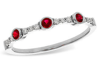K301-85144: LDS WED RG .15 RUBY .24 TGW