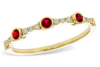 K301-85144: LDS WED RG .15 RUBY .24 TGW