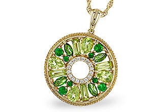 K301-86044: NECKLACE 1.47 SEMI-PREC (PER & GR.GT) 1.52 TGW