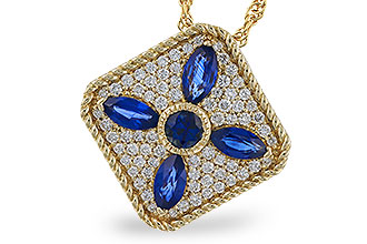 K301-86926: NECKLACE .89 TW SAPPHIRE 1.20 TGW