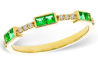 K301-86981: LDS WED RG .23 TW EMERALD .30 TGW