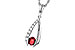 K301-86999: NECKLACE .34 RUBY .50 TGW (5x4 RUBY)