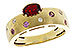 K301-88799: LDS RG .58 MULTI CLR (GAR & PINK SAPP) .66 TGW