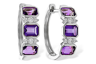 K301-90581: EARRING 1.05 TW AMETHYST 1.16 TGW