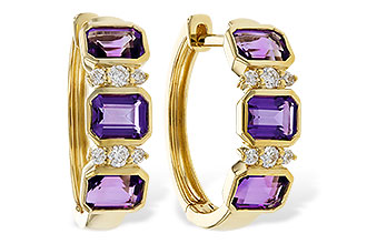 K301-90581: EARRING 1.05 TW AMETHYST 1.16 TGW