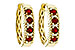 K301-90617: EARRINGS .54 TW RUBY .66 TGW