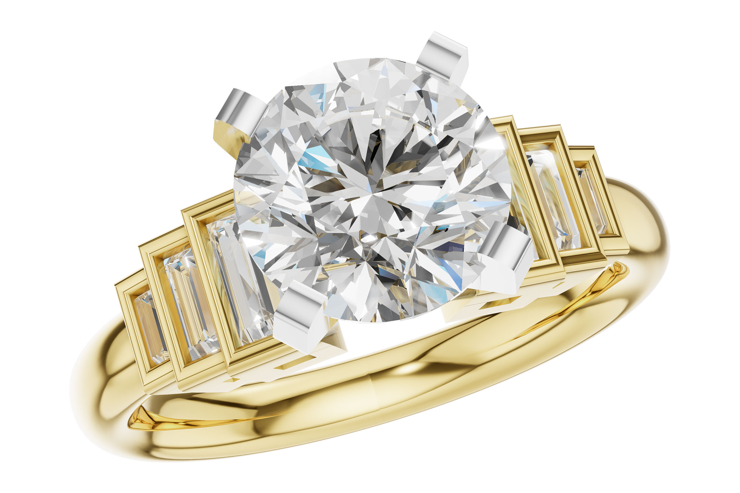K302-74199: LDS SEMI DIA RG .26 TW BAGUETTES
