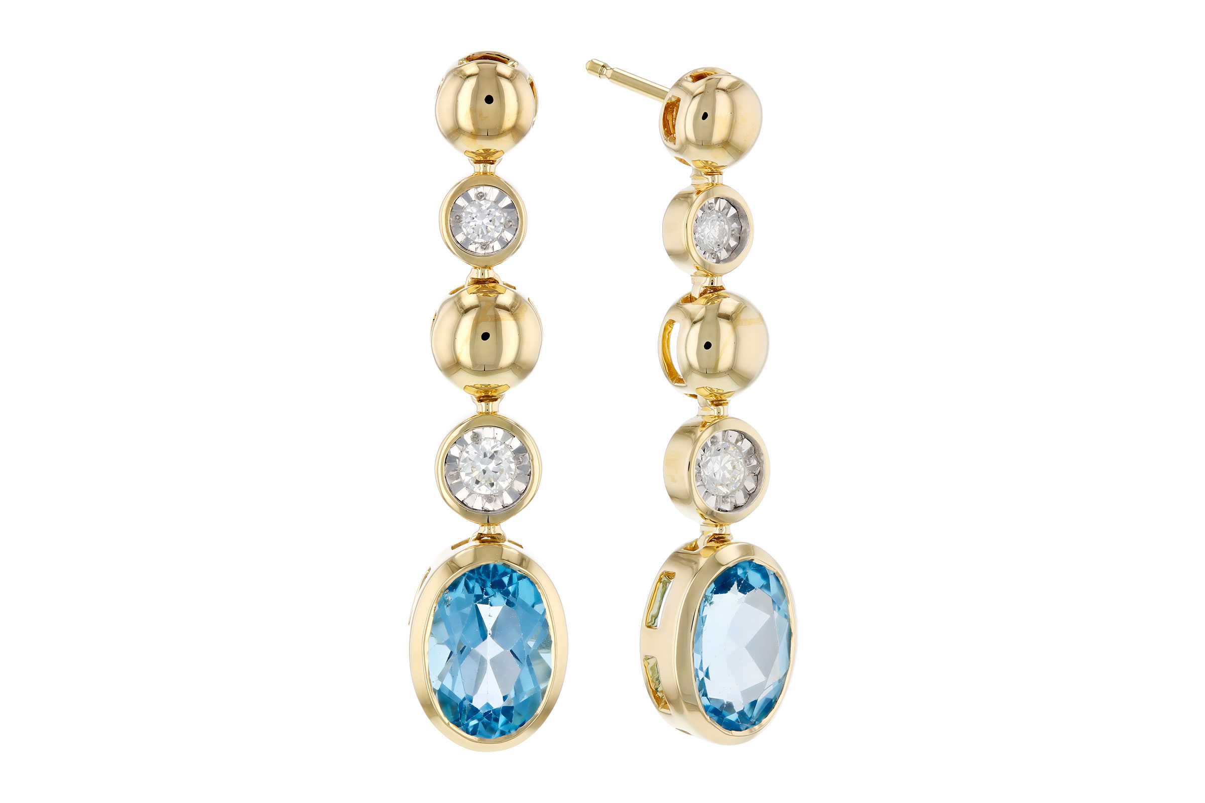 K302-74253: EARRINGS 1.66 TW BLUE TOPAZ 1.76 TGW