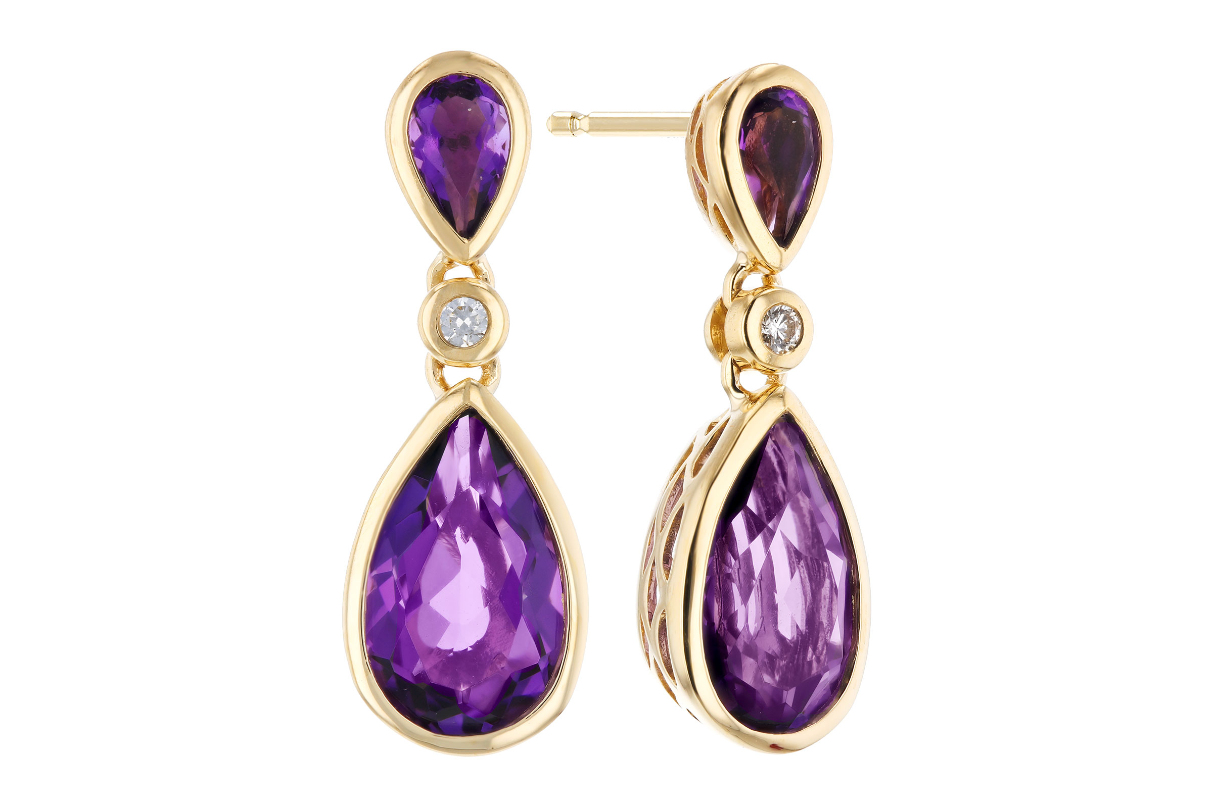 K302-76008: EARRINGS 2.80 TW AMETHYST 2.84 TGW