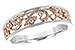 L212-79662: LDS WED RG WG SHANK/ROSE INSERT .05 TW